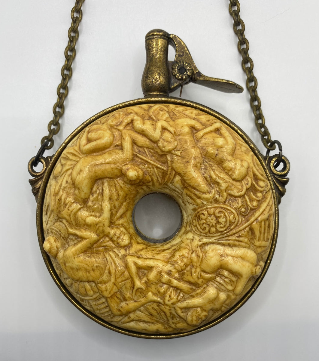 Antique, 19th-century German powder flask. – Iapello Arts & Antiques