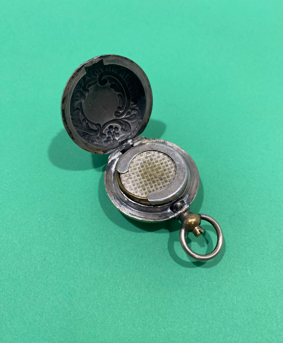 Antique, silver, coin holder pendant . Iapello Arts & Antiques