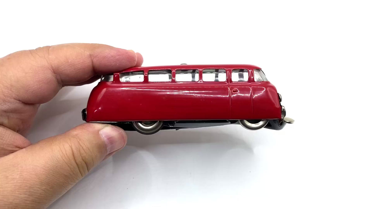 Schuco , Red , Mirako-bus 1004 Wind Up Toy Car with original box