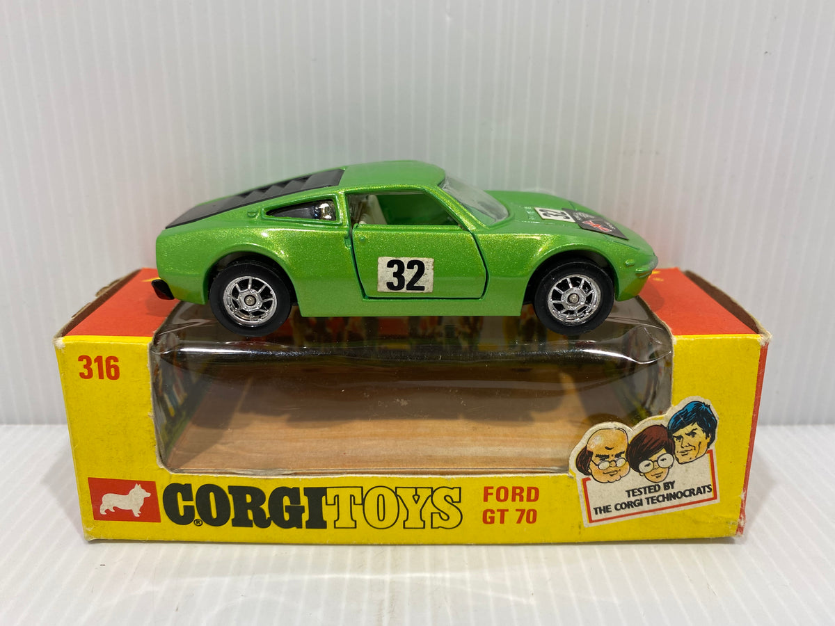 Corgi Toys GB n ° 316 Ford GT 70 Le Mans Whizzwheels in box .