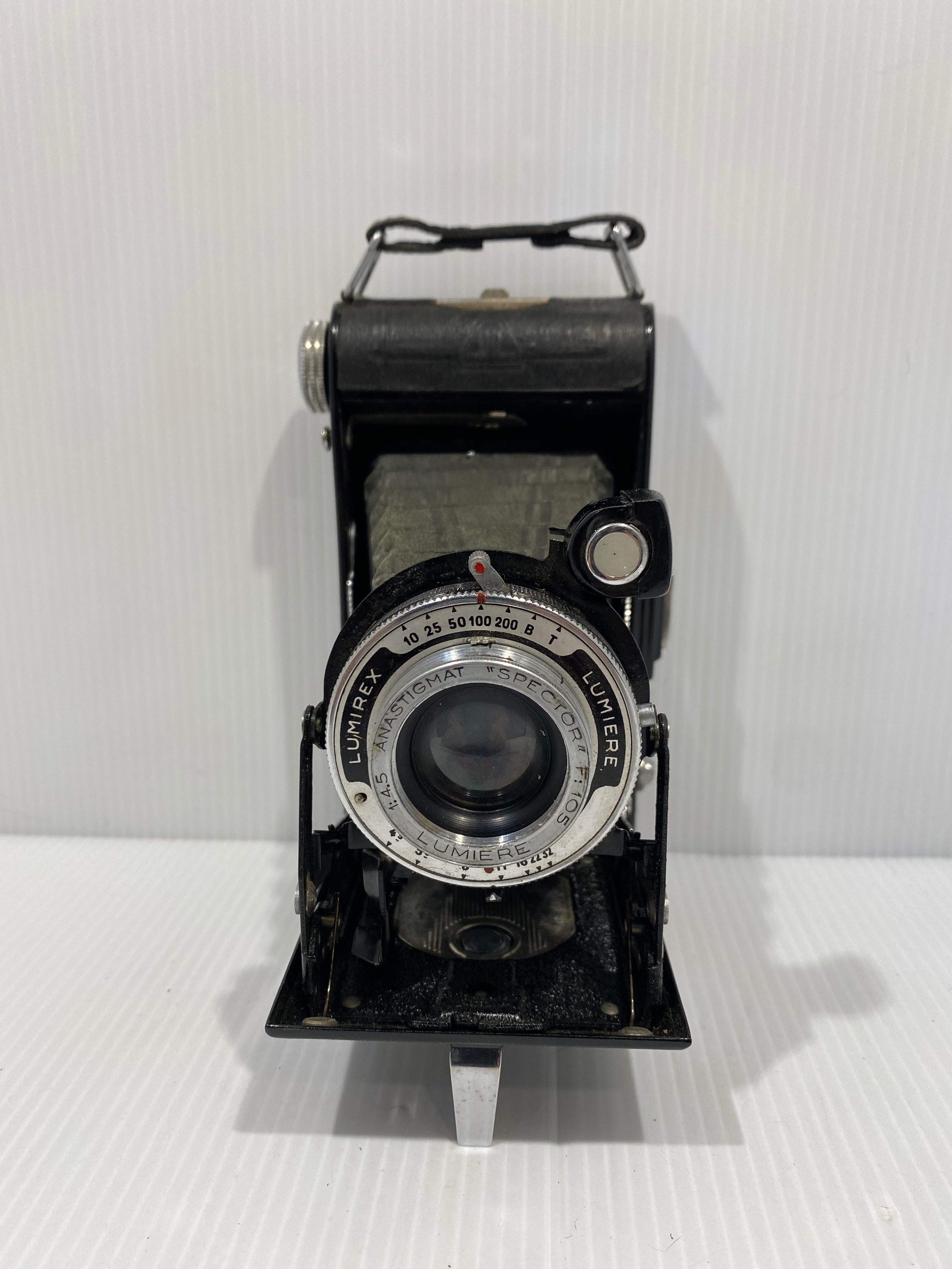 Antique folding camera, Lumirex Lumier. Made in France 1935-1940