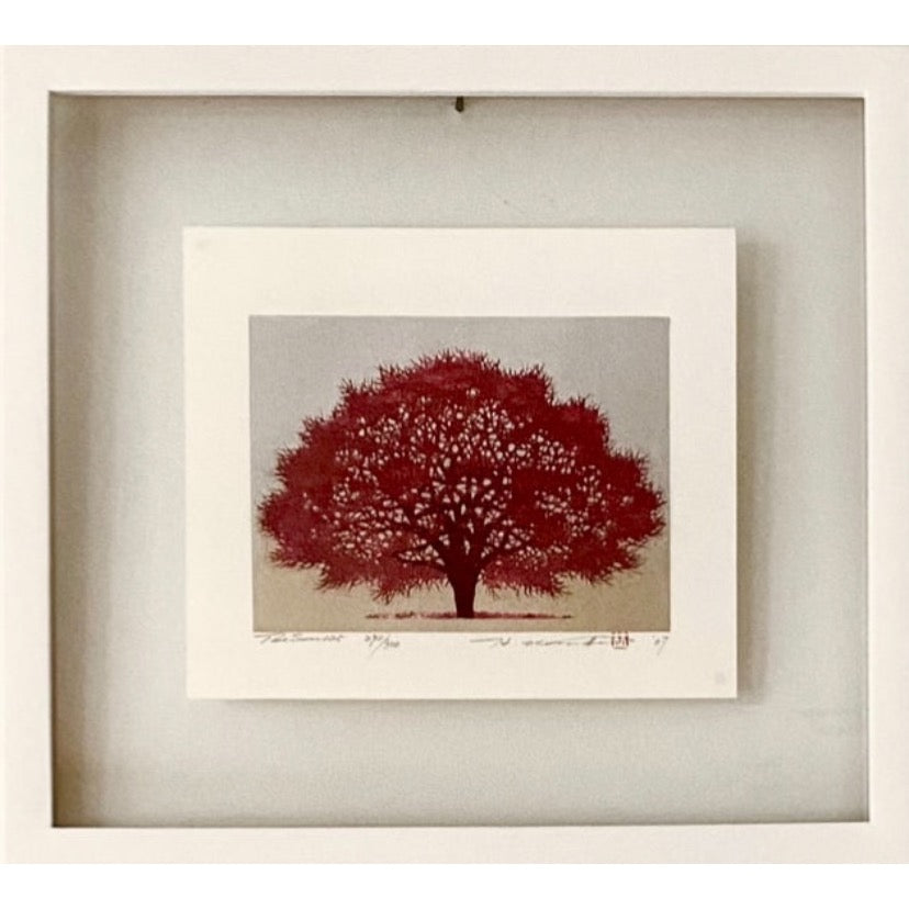 Japanese woodblock print Hajime Namiki (B. - 1947): Tree Scene 125