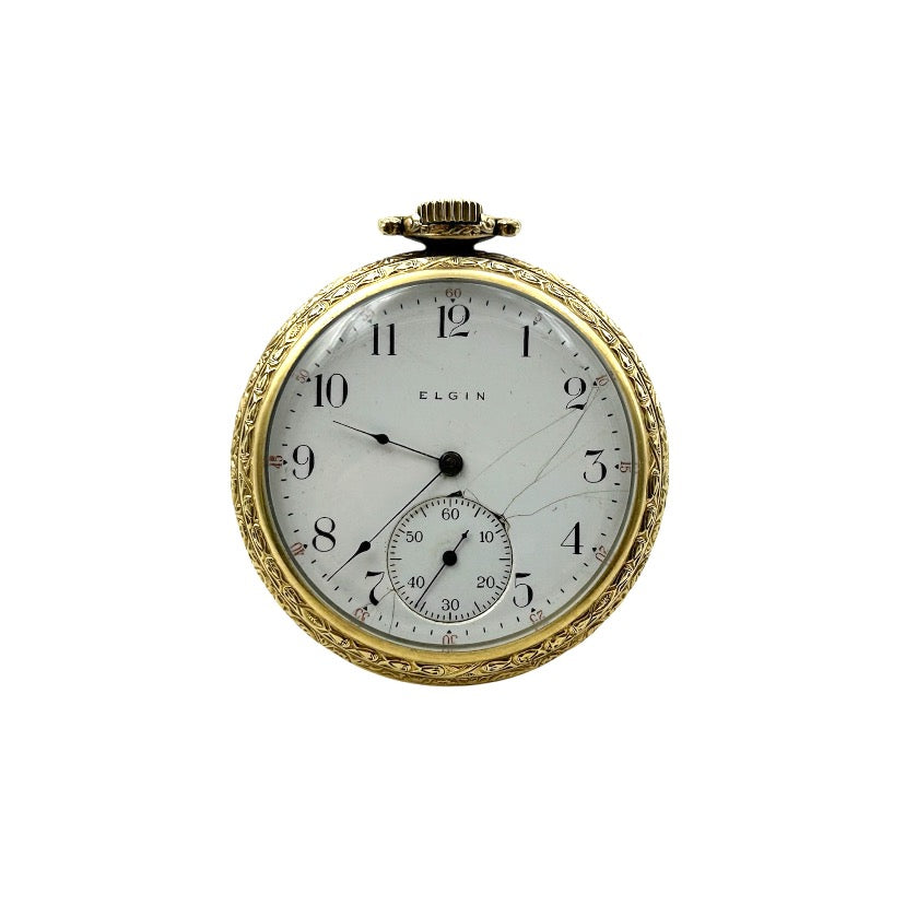 Antique 1903 Elgin National Watch model 3, pocket watch gold