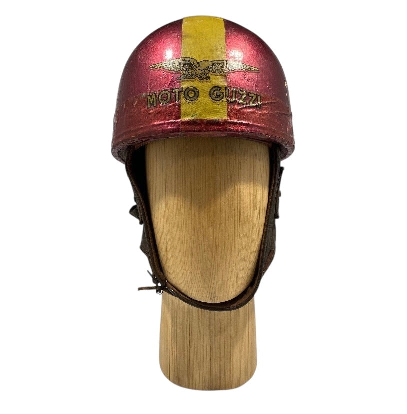 classic motorcycle crash helmets Vintage, Moto Guzzi, Pudding Basin Motorcycle Crash Helmet. – Iapello Arts & Antiques
