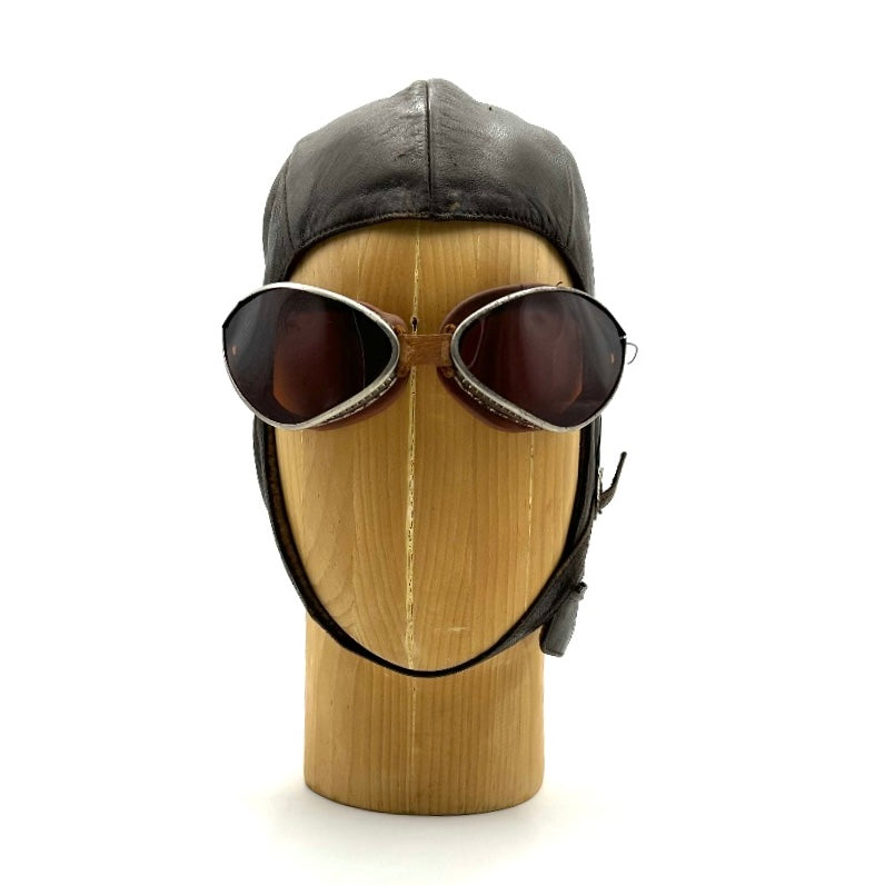 italian goggles Italian pilot cap with glasses from 1930s