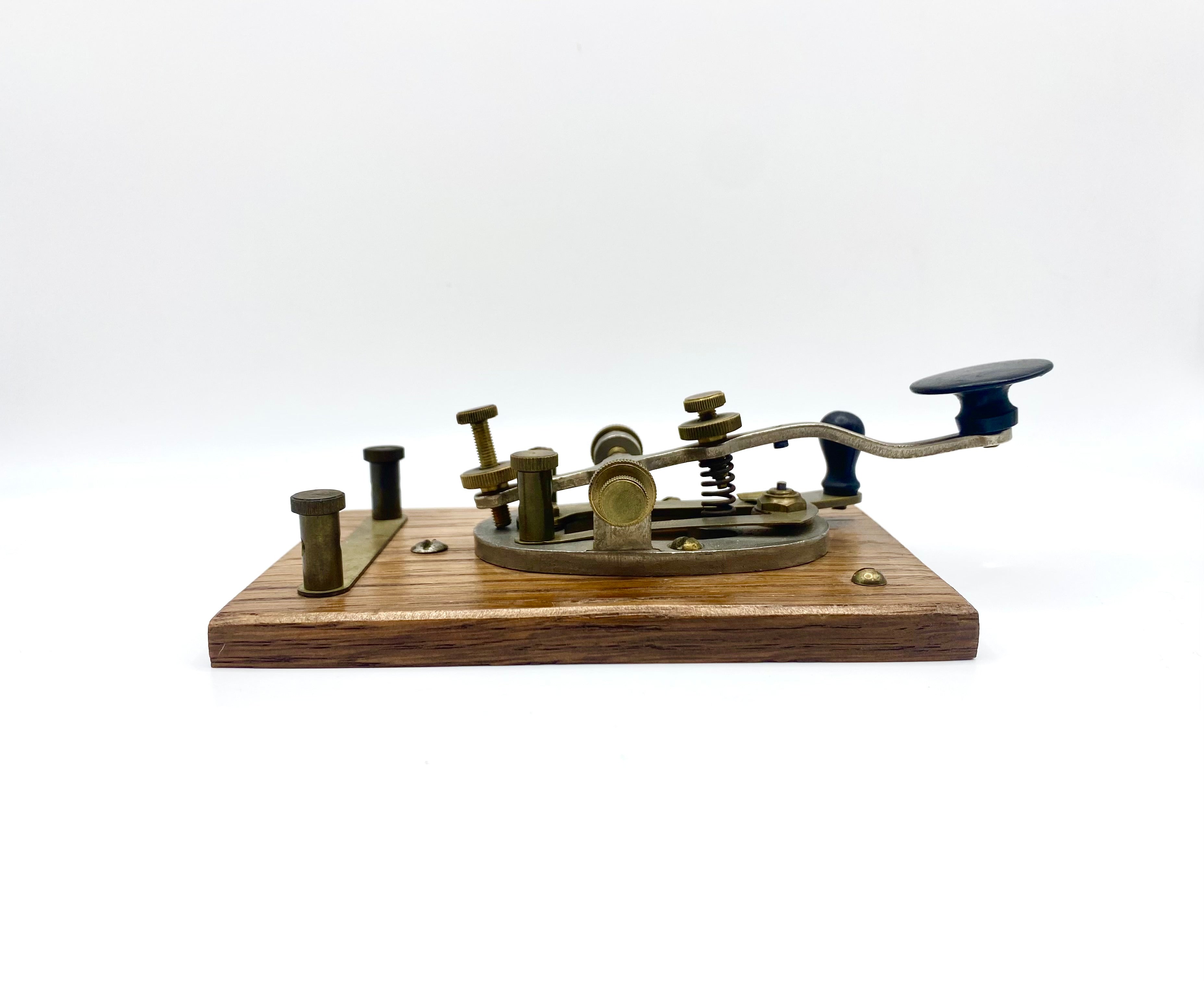 Morse Code Tapping Machine 1930s Signal Telegraph Straight Key Morse Code Tapper – Iapello Arts ...