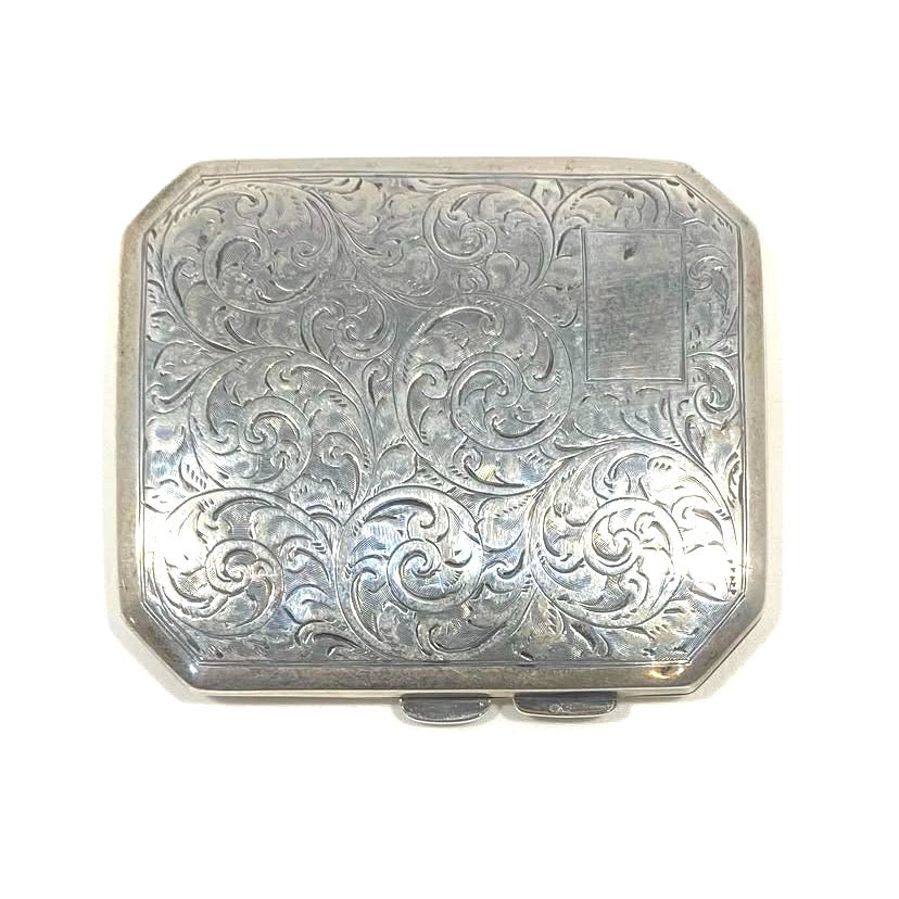 real silver cigarette case Beautifully engraved antique sterling silver cigarette case real silver cigarette case Beautifully engraved antique sterling silver cigarette case