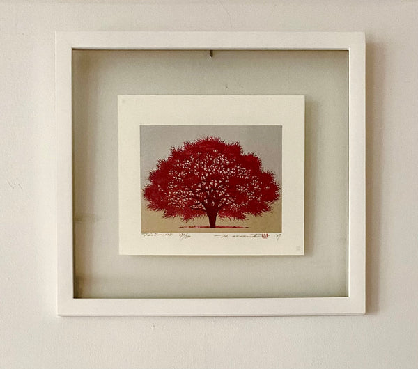 並木一 Hajime Namiki tree scene 6 木版画 直筆サイン 並木一 Hajime Namiki tree scene 6 木版画 直筆サイン - 版画