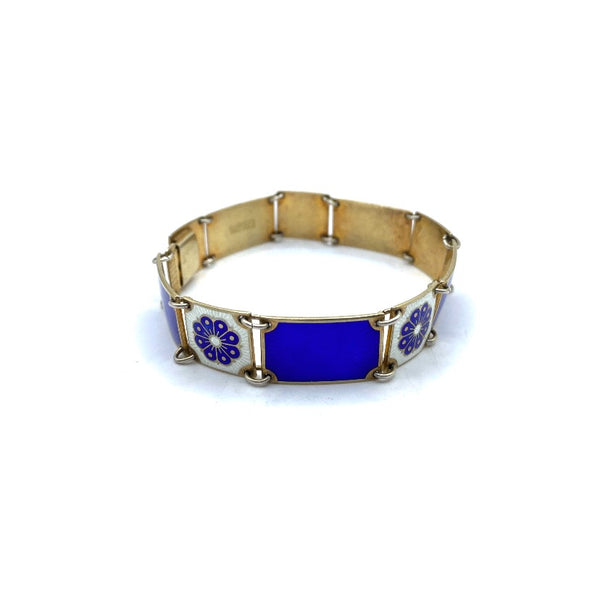 Vintage ( 1950s ) David Andersen Norway sterling silver and blue