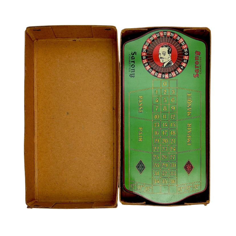 sarony cigarettes Vintage, 1920s, British Sarony Cigarettes Roulettes Tin Game-mint with –  Iapello Arts & Antiques