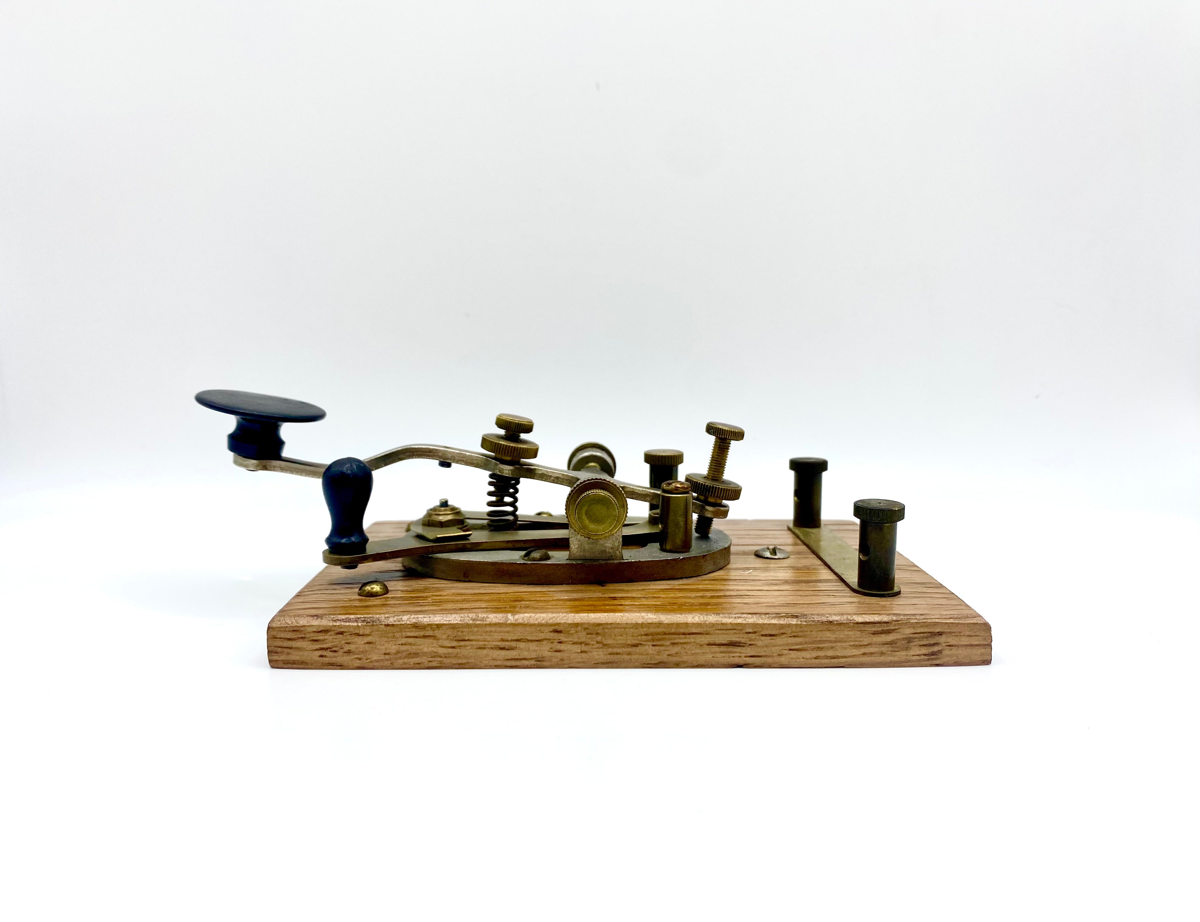 Morse Code Tapping Machine 1930s Signal Telegraph Straight Key Morse Code Tapper – Iapello Arts ...