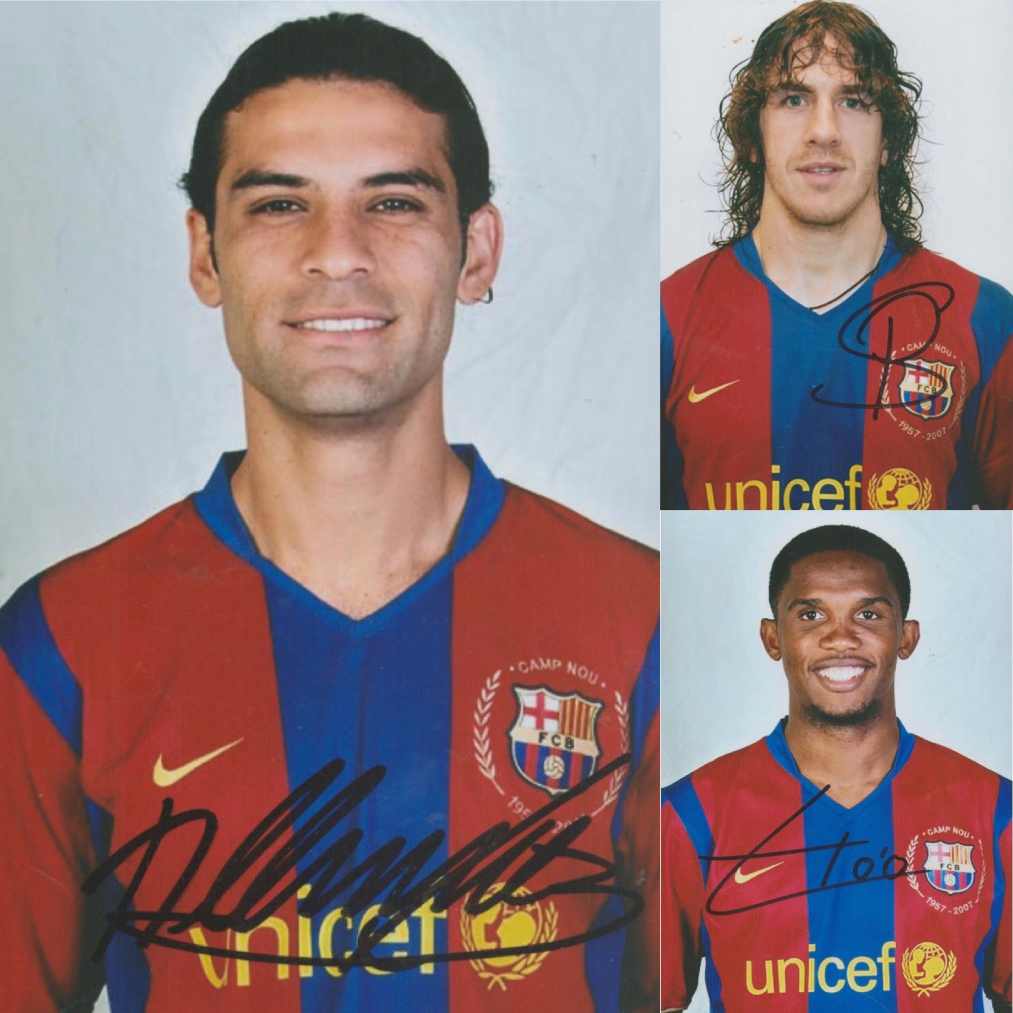Fútbol Club Barcelona Signed 3 colour photo, Temporada 2008-09