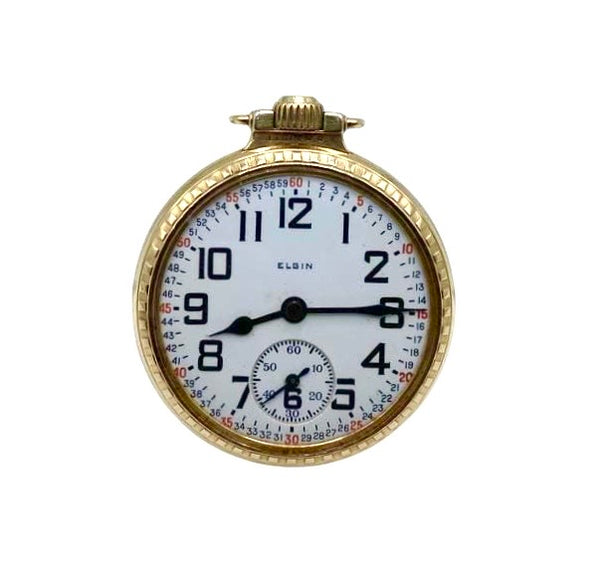 Antique 1925 Elgin National Watch Co. model 15, pocket watch gold