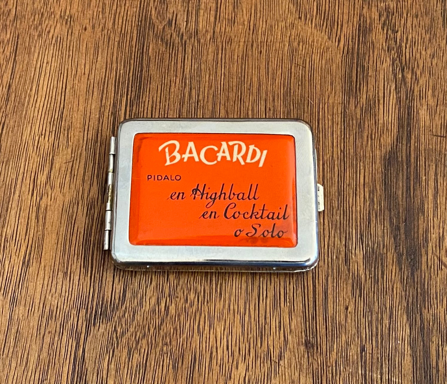 Vintage metal Matchbox, Bacardi Advertising. Mexico 1960s