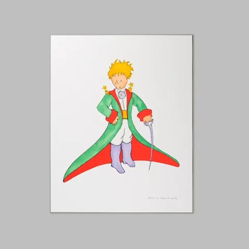 Le Petit Prince en grand manteau from his beloved masterpiece "The Little Prince".