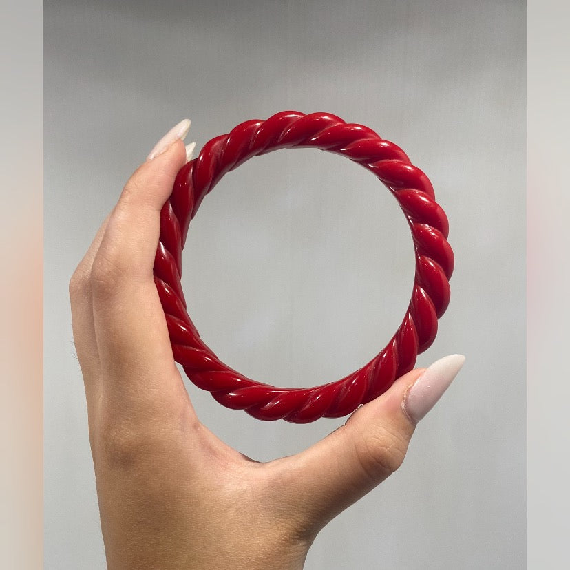 Red bakelite bracelet on sale
