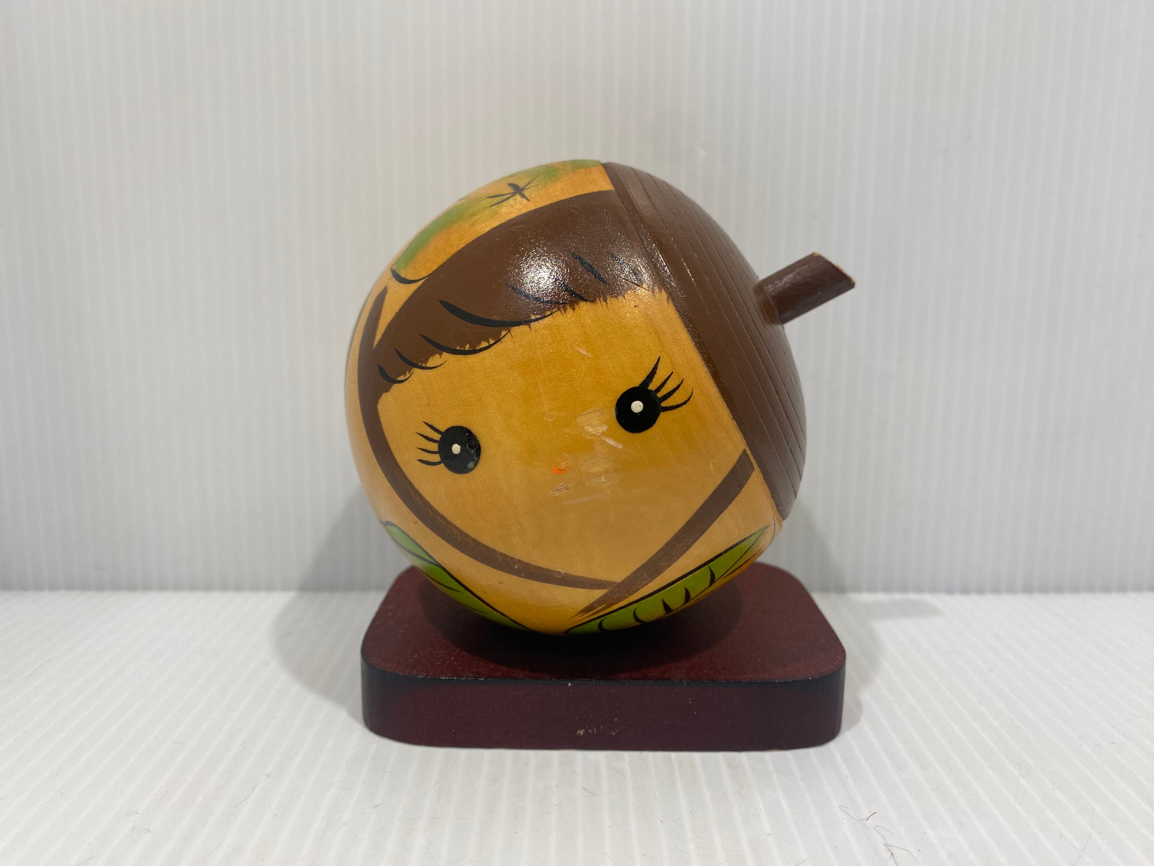 Happy Wee Acorn Japanese Sosaku KOKESHI Wooden Doll
