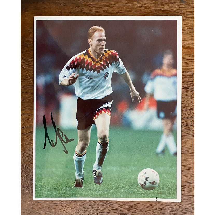 Football Matthias Sammer signed colour photo pictured playing for Germany.