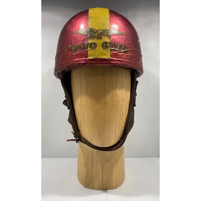 Vintage, Moto Guzzi, Pudding Basin Motorcycle Crash Helmet. Iapello