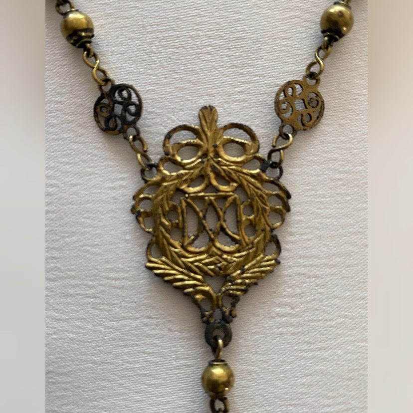 Beautiful, antique, Rosary in silver gilt, from the 19th century