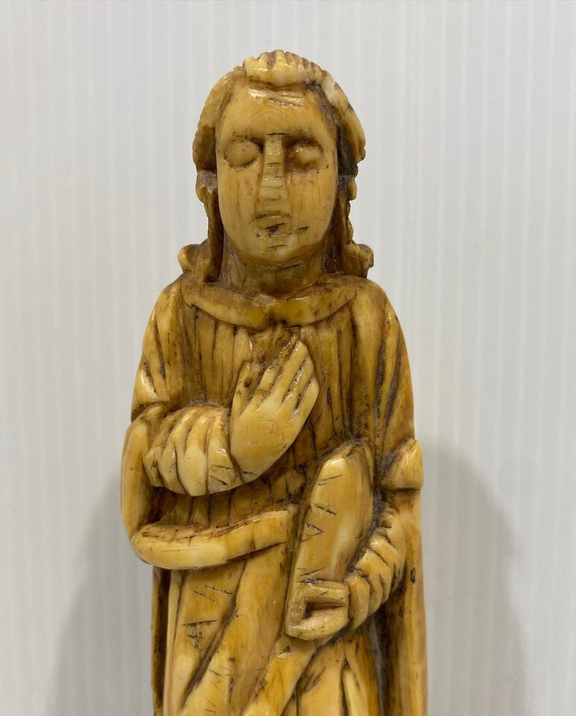 Antique and beautiful, ivory sculpture of Anthony of Padua