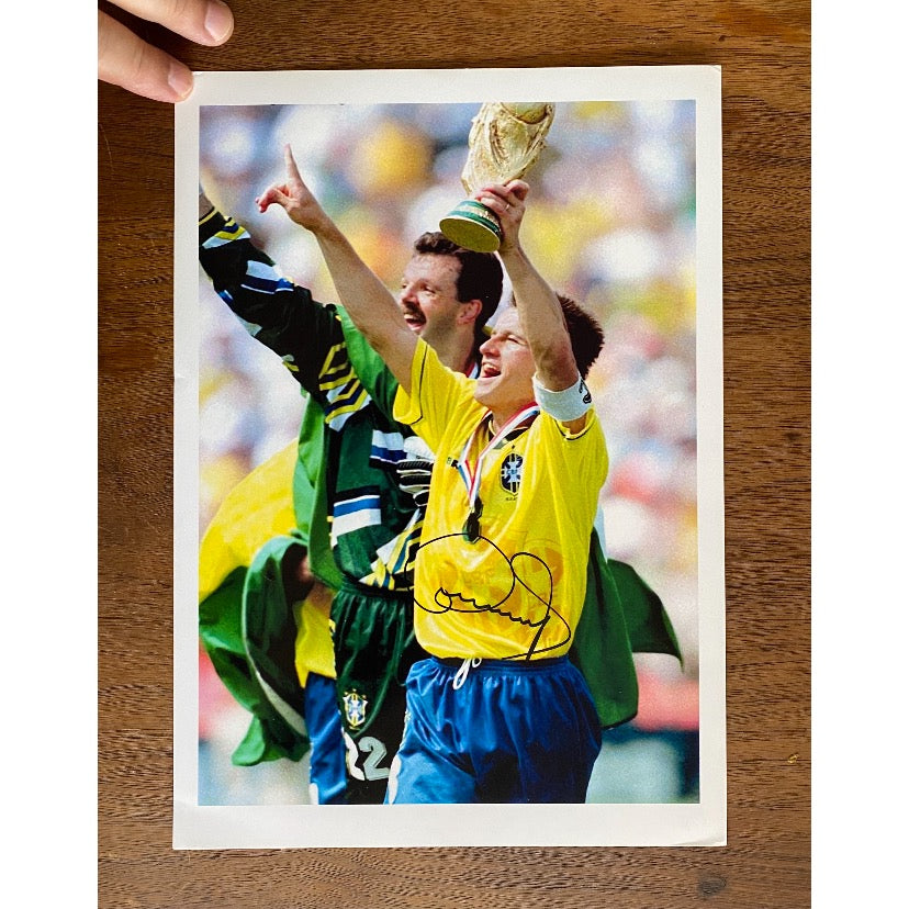 Dunga signed Brazil world cup photo.