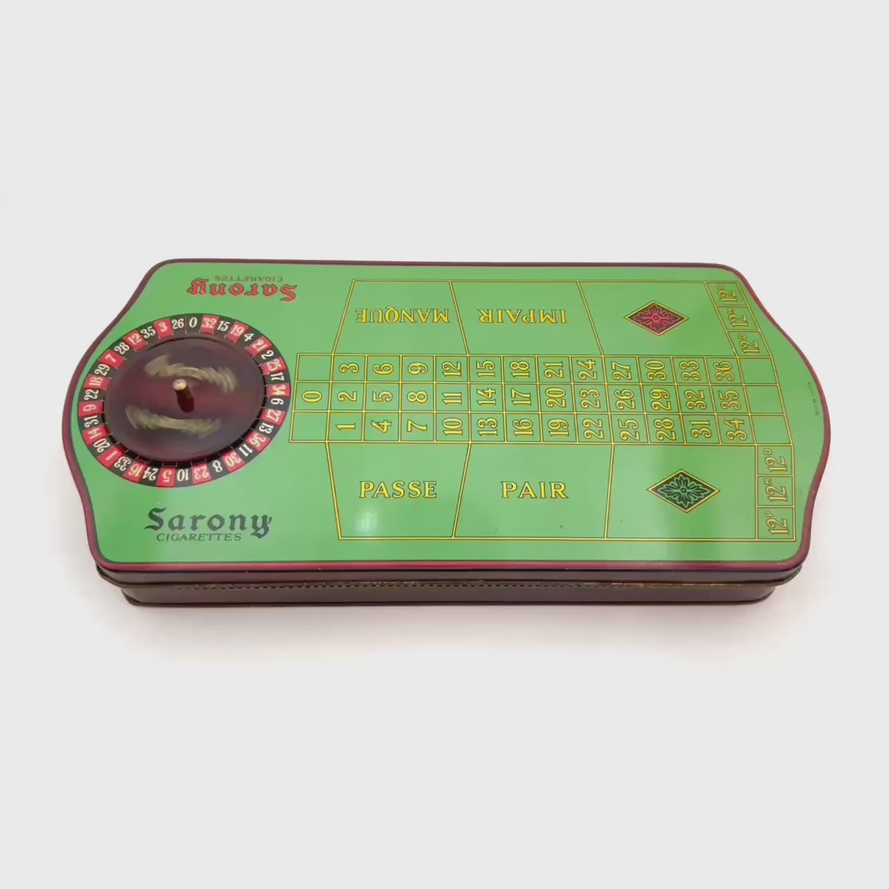 Vintage, 1920s, British Sarony Cigarettes Roulettes Tin Game-mint with –  Iapello Arts & Antiques