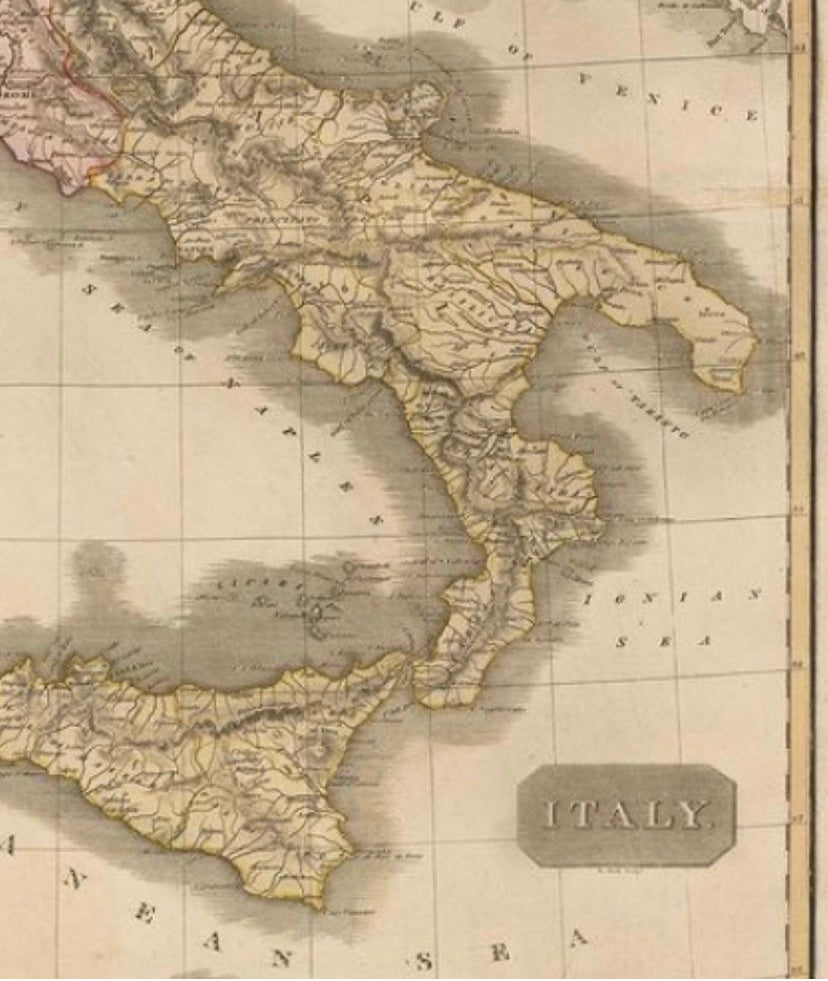 Map of Italy 1817
