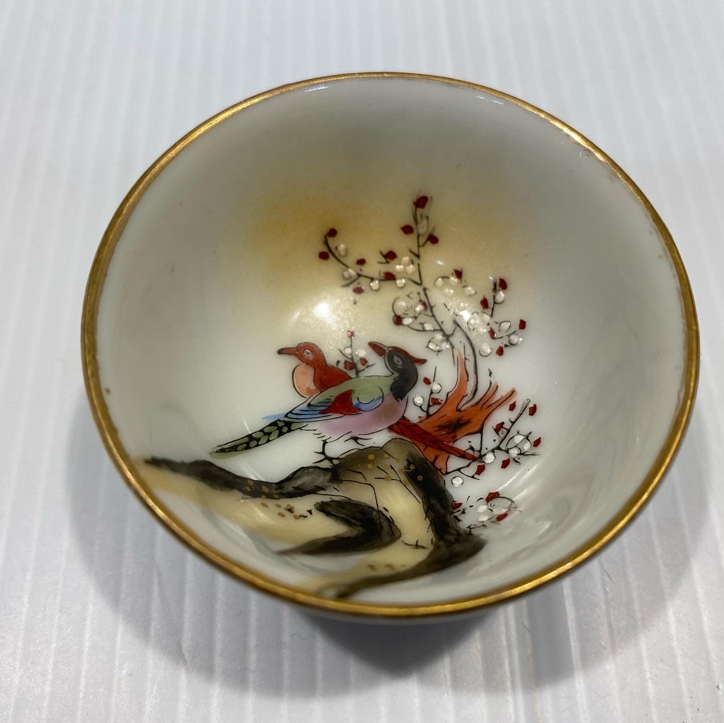 Six Japanese Vintage Porcelain Tea or Saki Cups.