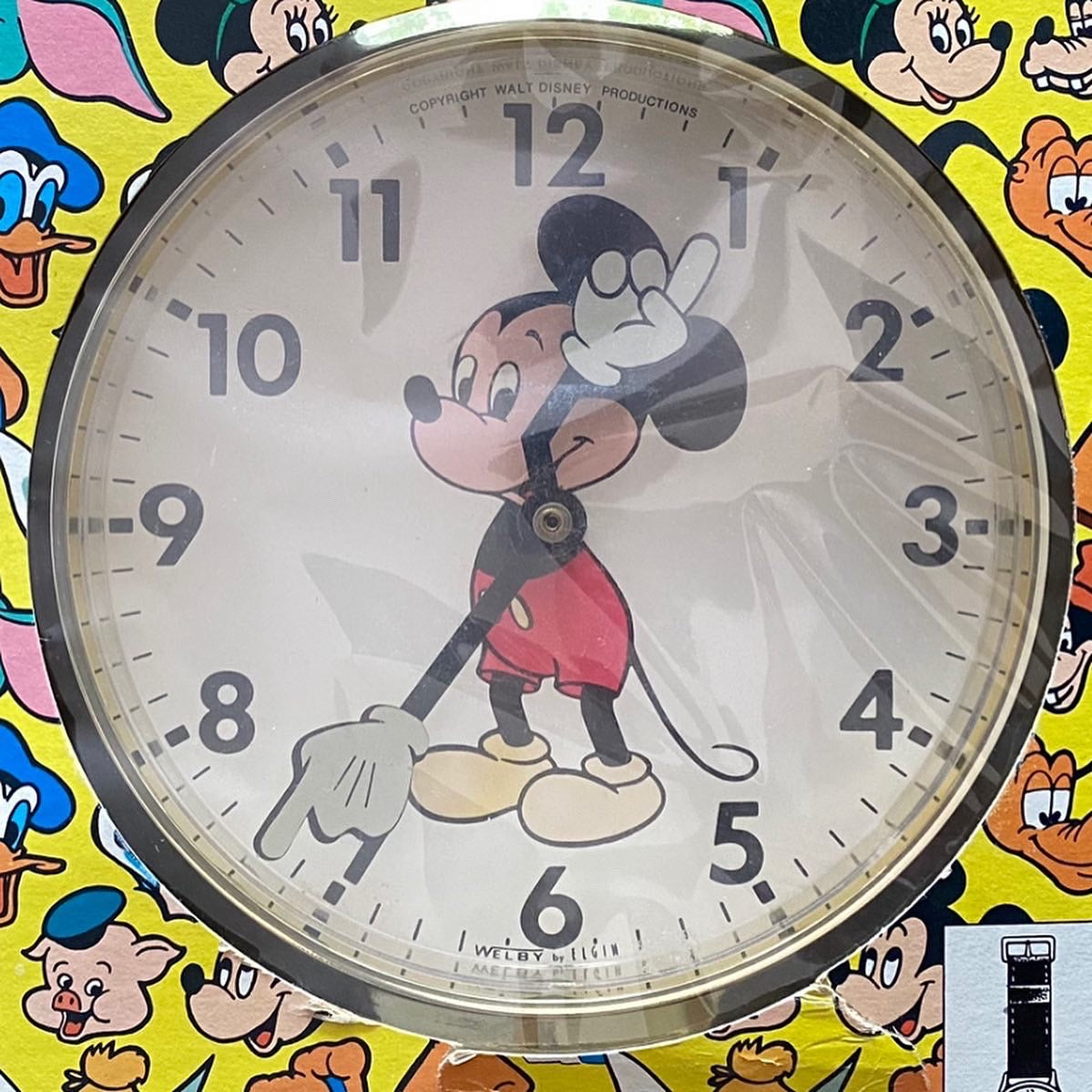 Vintage Disney Time, Giant Mickey Mouse Wristwatch Wall Clock by Elgin