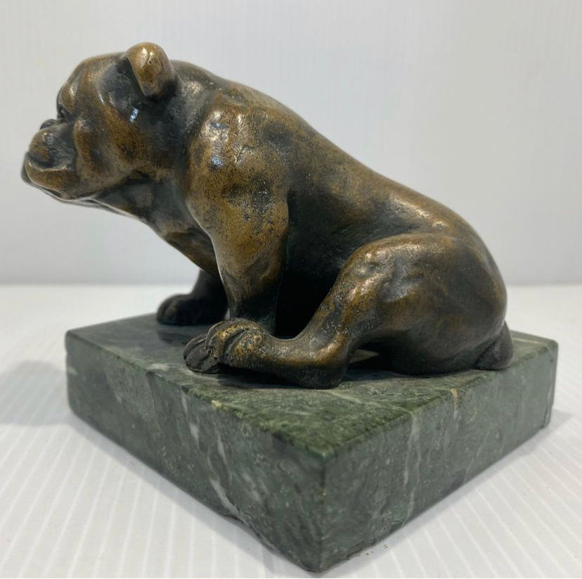 Antique bronze bulldog