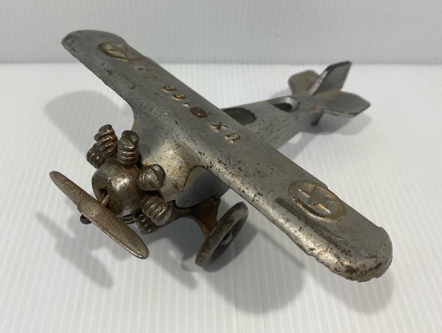 Antique 1920s A.C. Williams cast iron  UX166 Airplane. Very nice all original condition. No cracks or breaks. Excellent.