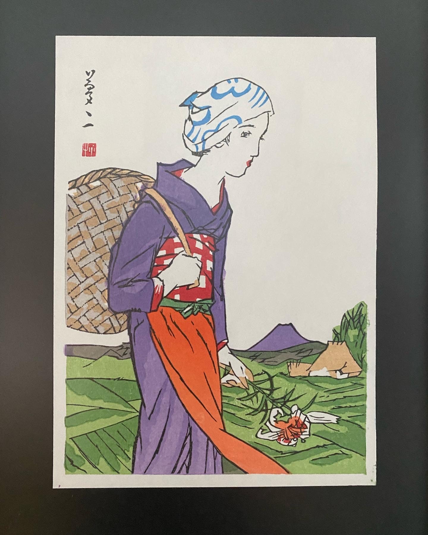 Japanese Woodblock Print, late Showa era, published by Kato Junji