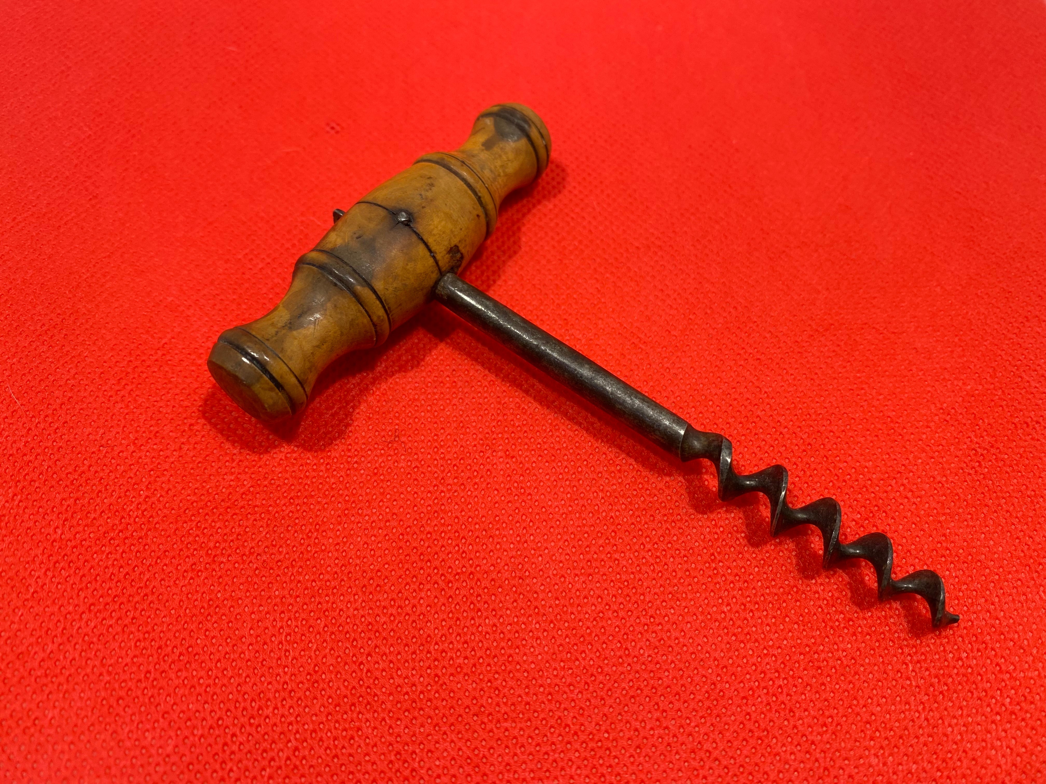 Antique Direct Pull Corkscrew - Barley Twist Shank