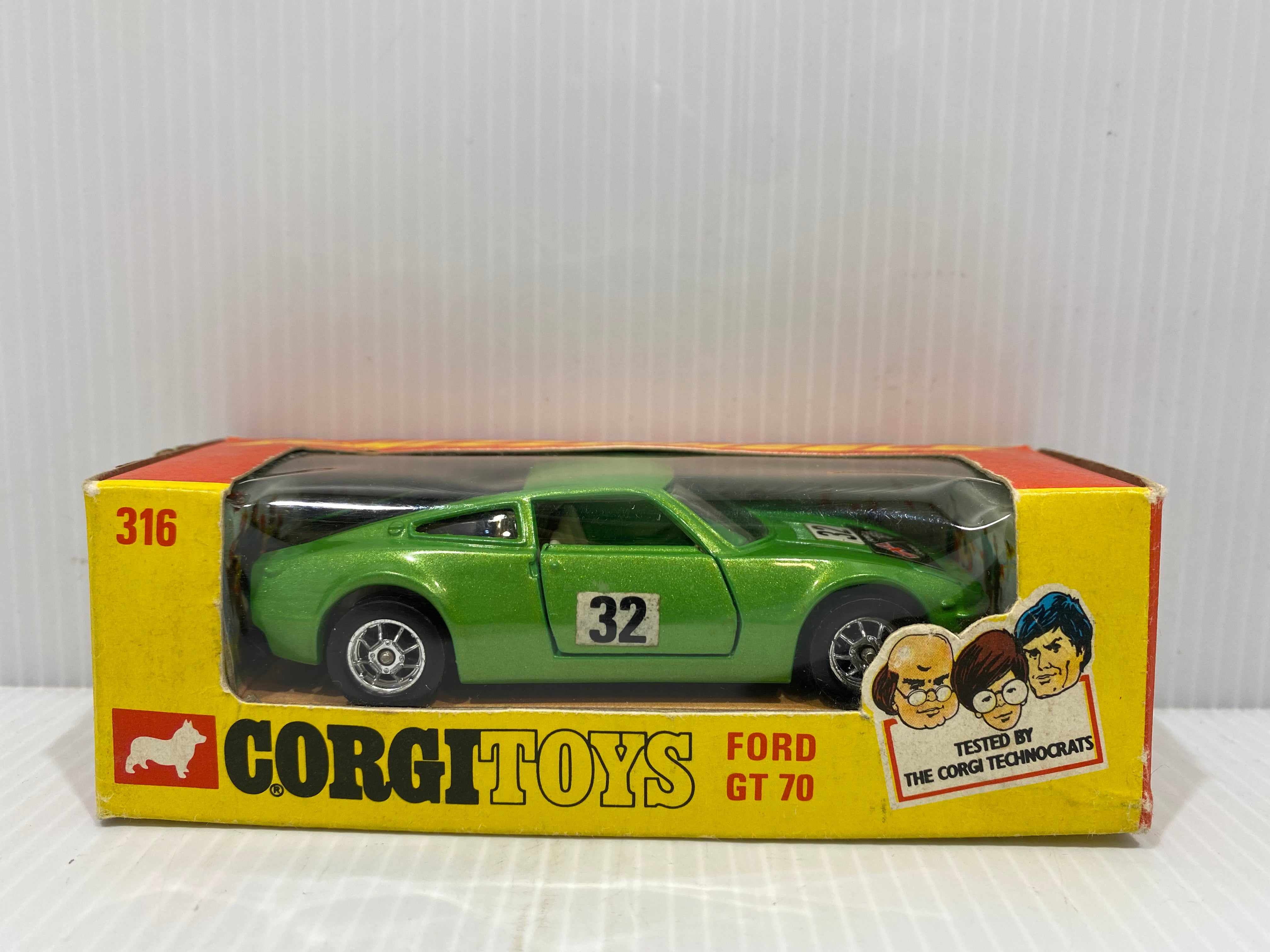 Corgi Toys GB n ° 316 Ford GT 70 Le Mans Whizzwheels in box 