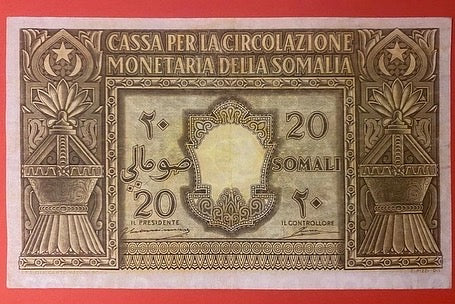 Italian Somaliland, 20 Somali