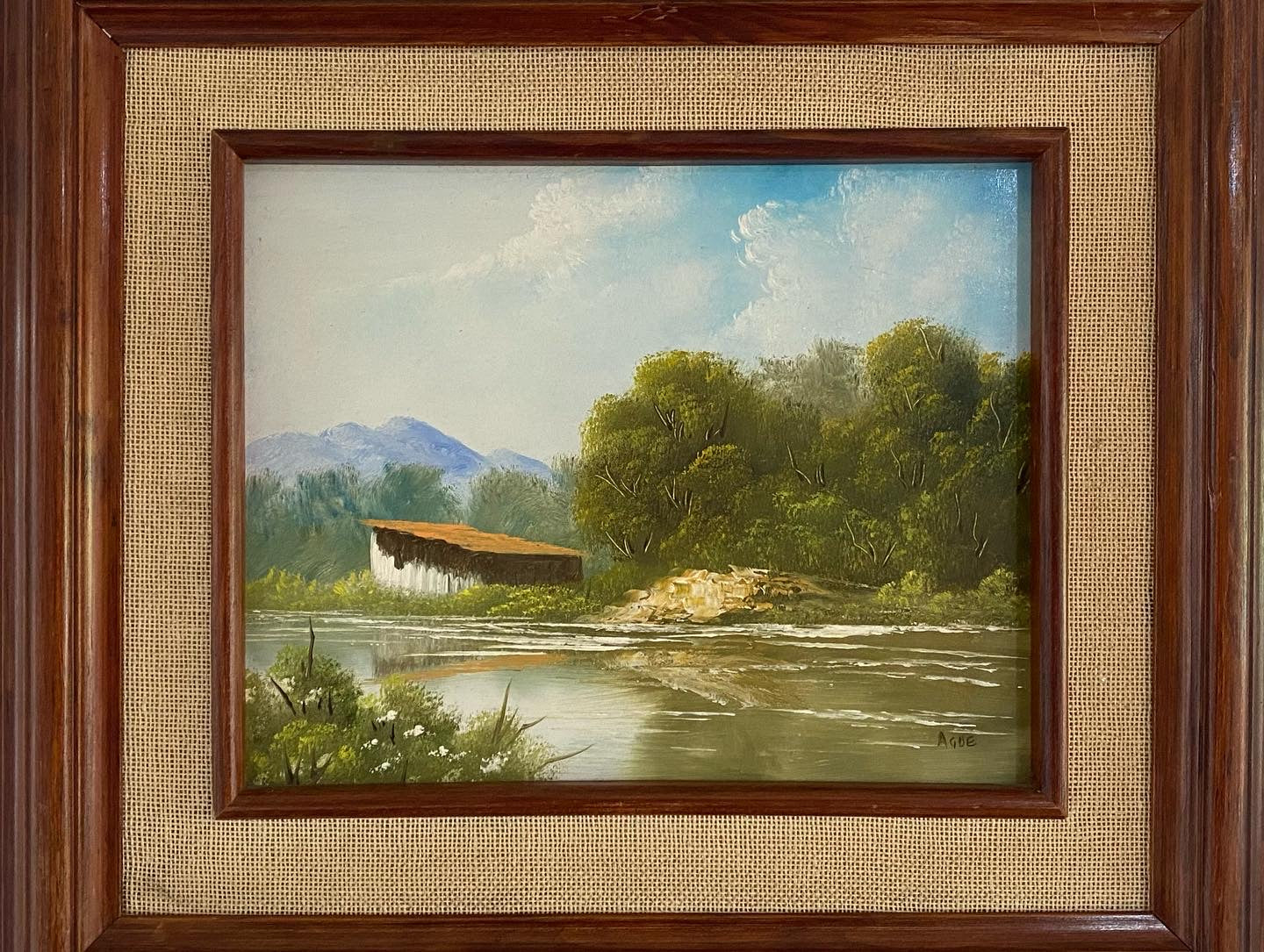 Antique landscape painting , 1930s