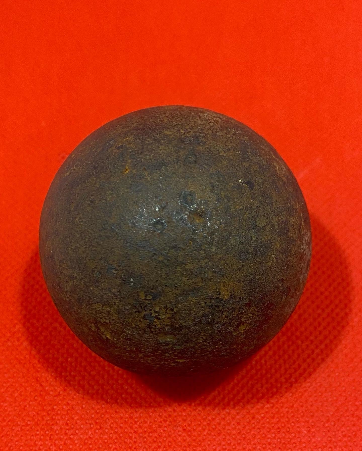 19th century Mexico, iron cannonball.