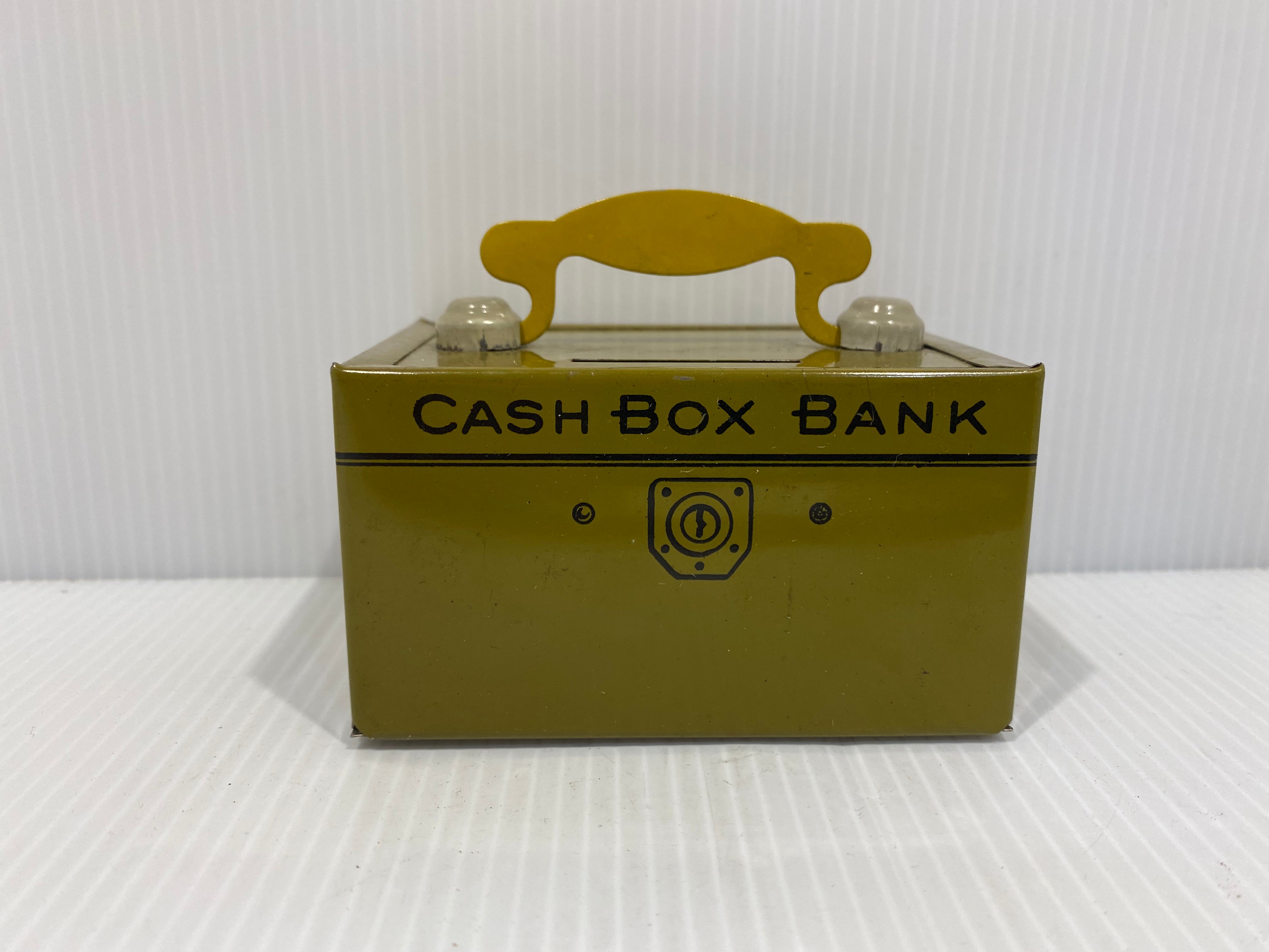 1960s J. Chein Green Cash Box Bank