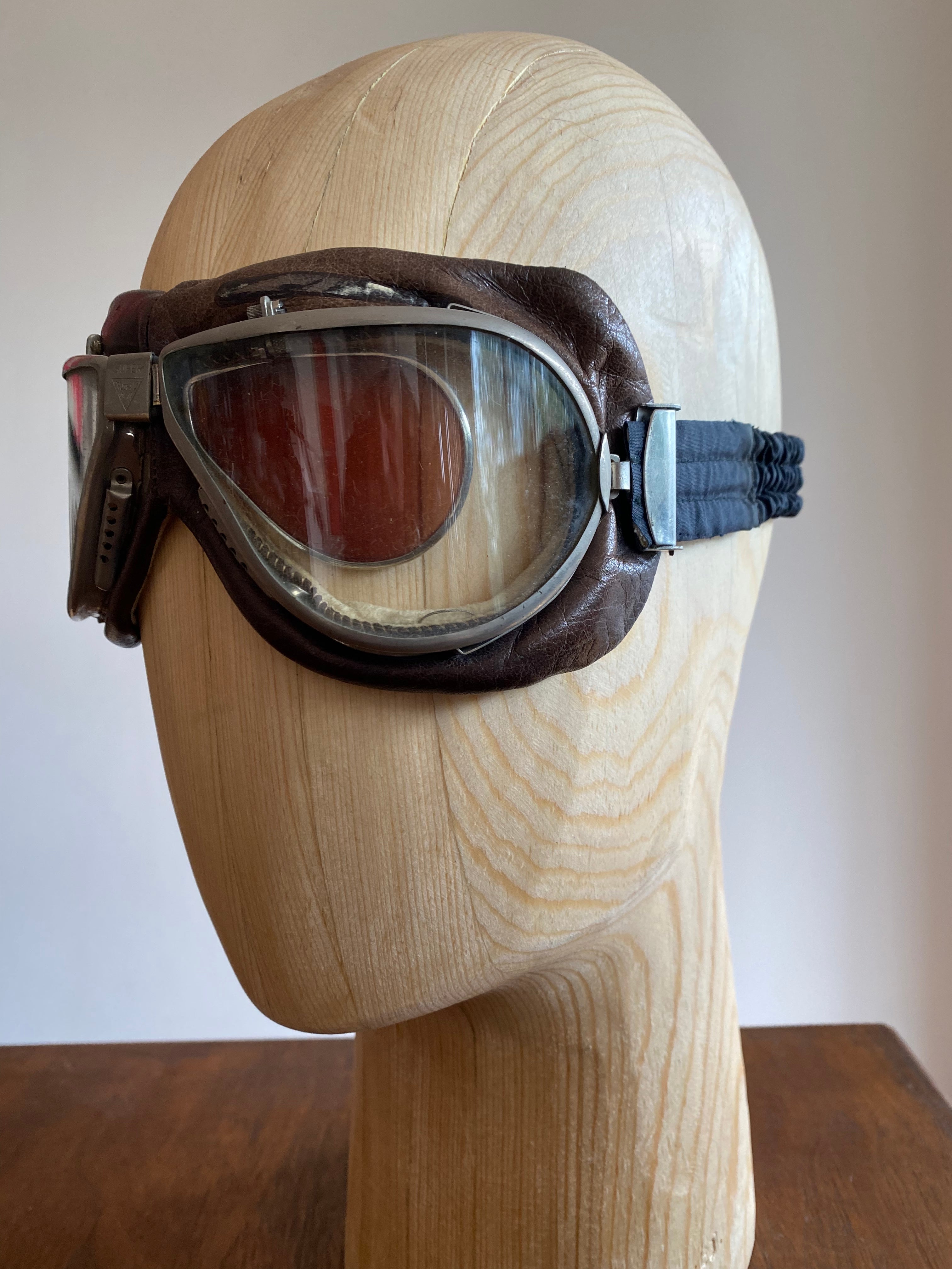 1930s Italian aviation or motorcyclist goggles
