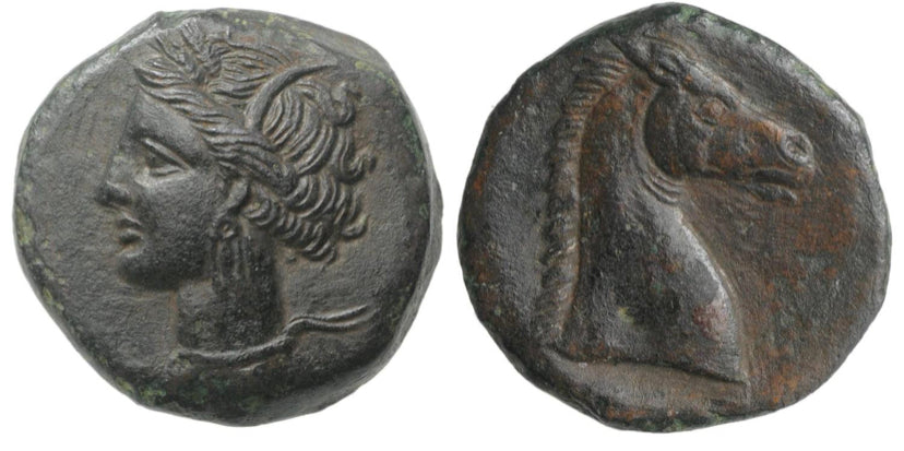 Carthaginian Domain, Sardinia Bronze, c. 264-241 BC.