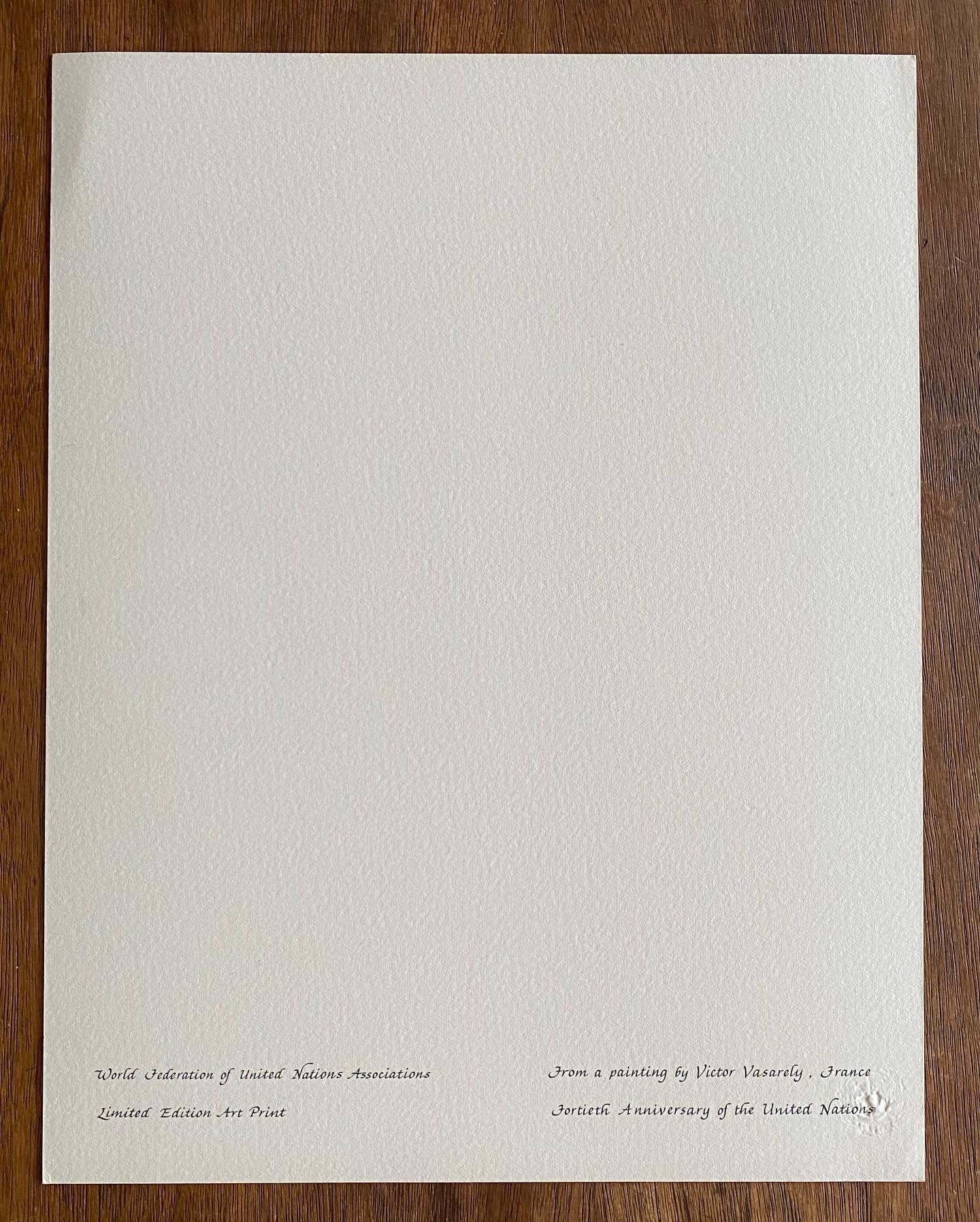 Victor Vasarely  "PLURAL", 1985,