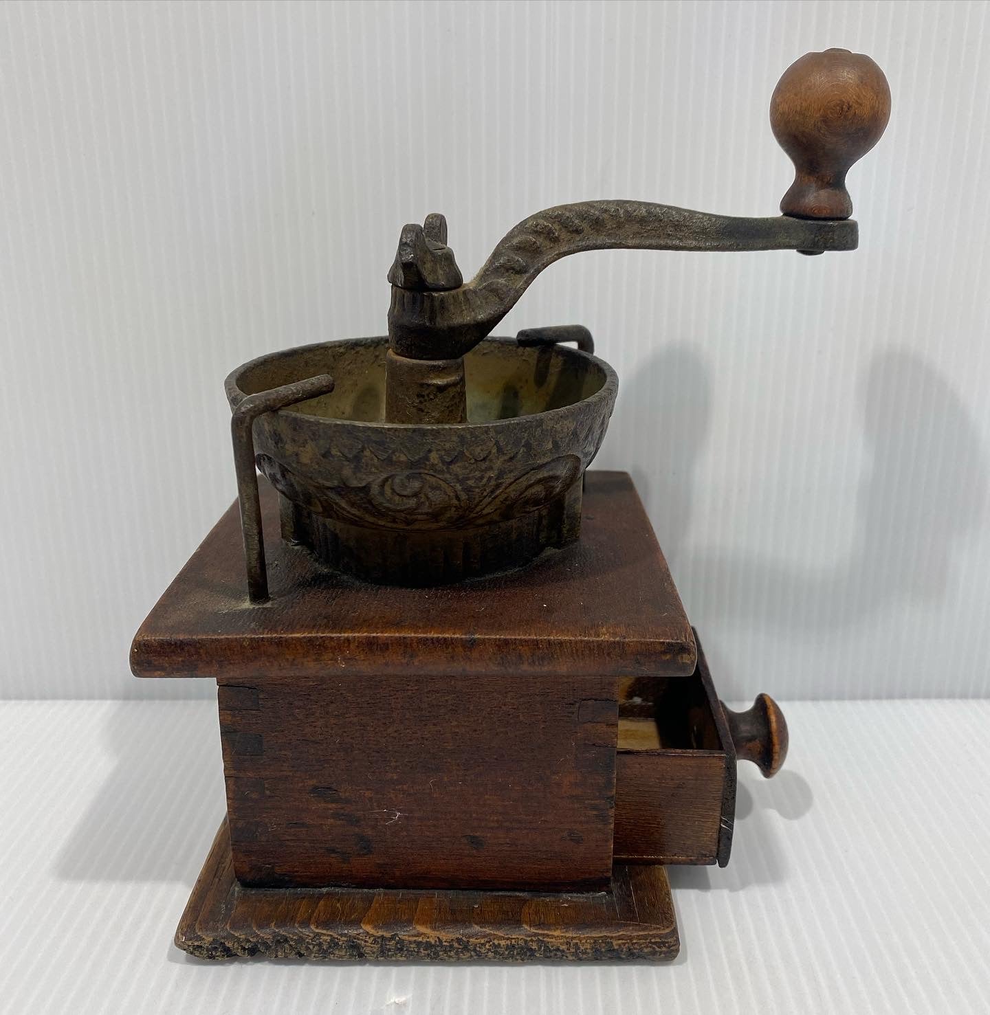 Italian Antique Wood & bronze Coffee Grinders. 1890s