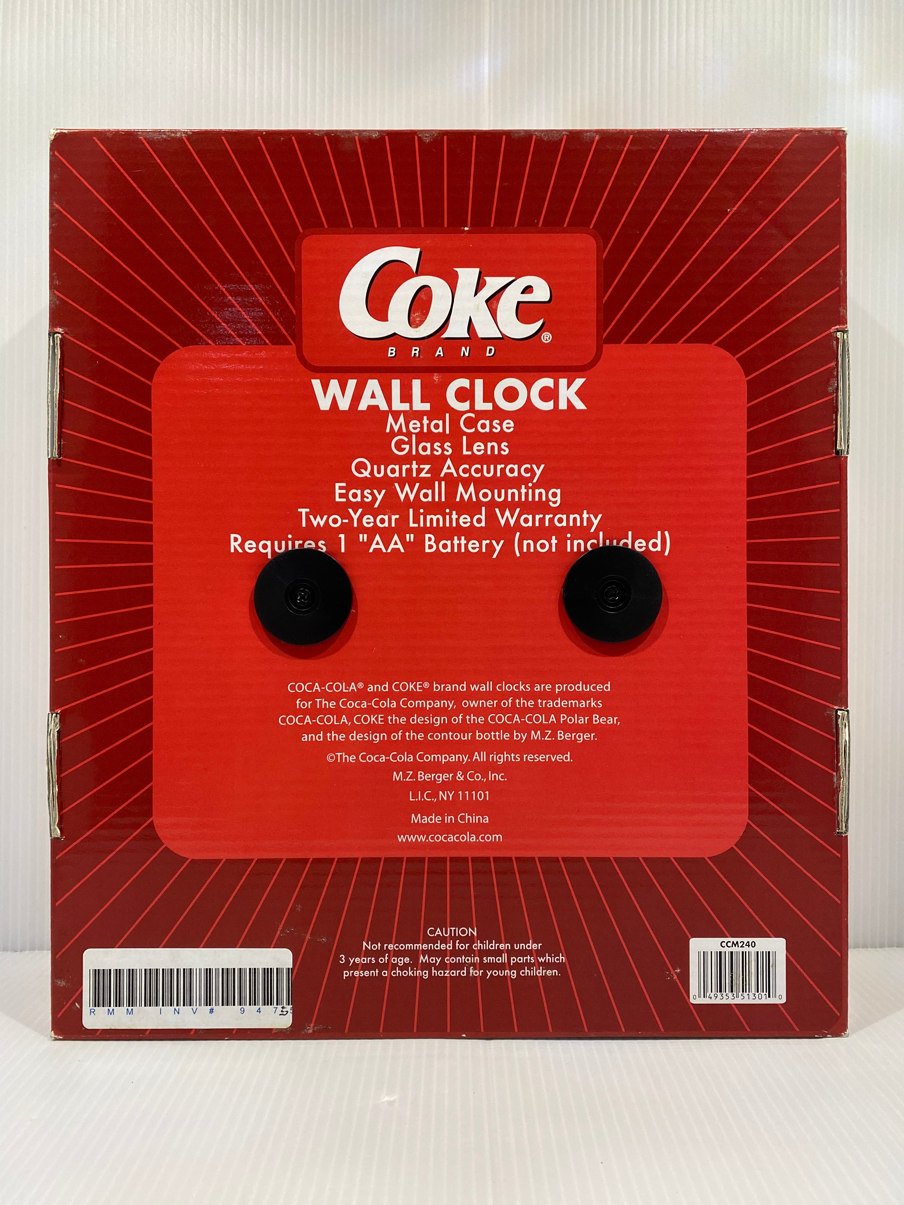 Coca-Cola Wall Clock Red Coke