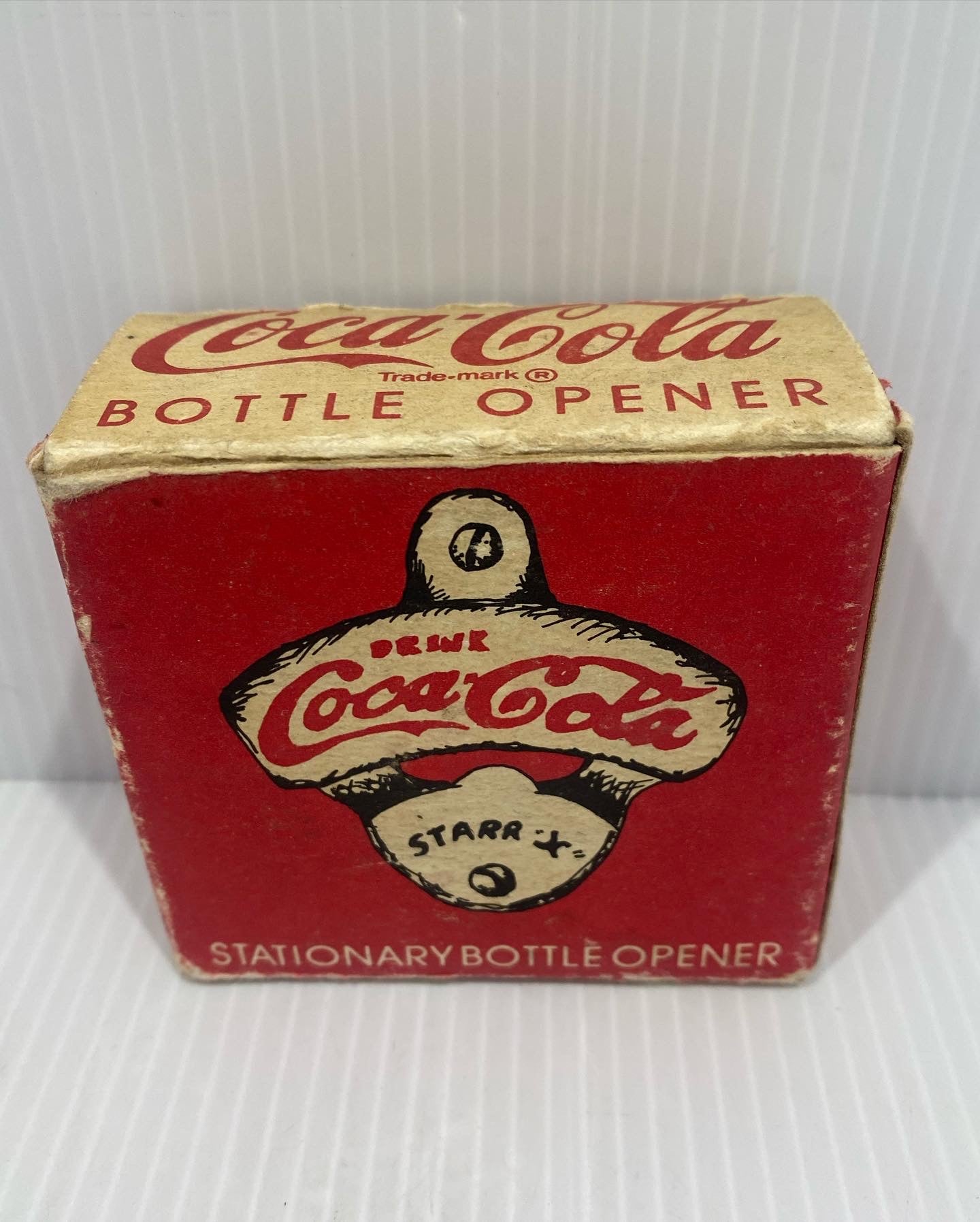 Beautiful vintage, 1950s, aluminum ,  Starr X Coca Cola Wall Mount Bottle Opener.