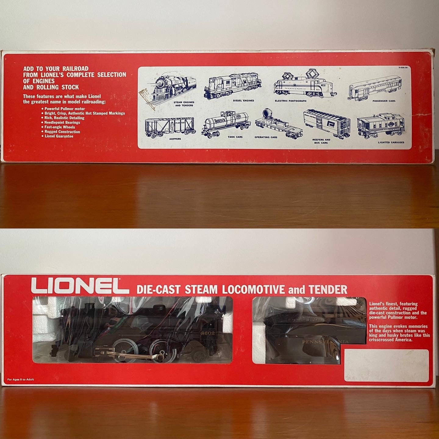 Vintage 1980s Lionel train set #8506 switcher & tender.