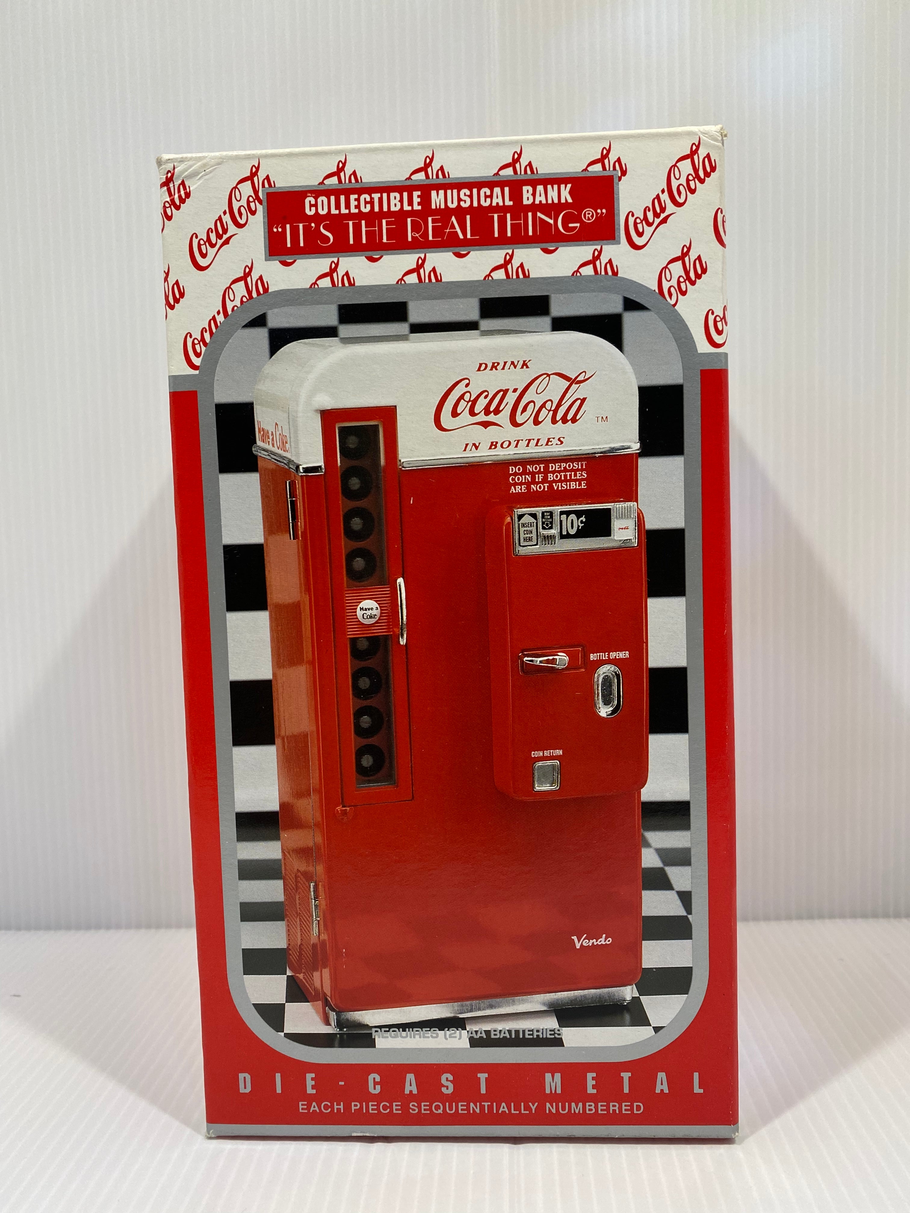 Coca-Cola Vending Machine Coin Bank and radio
