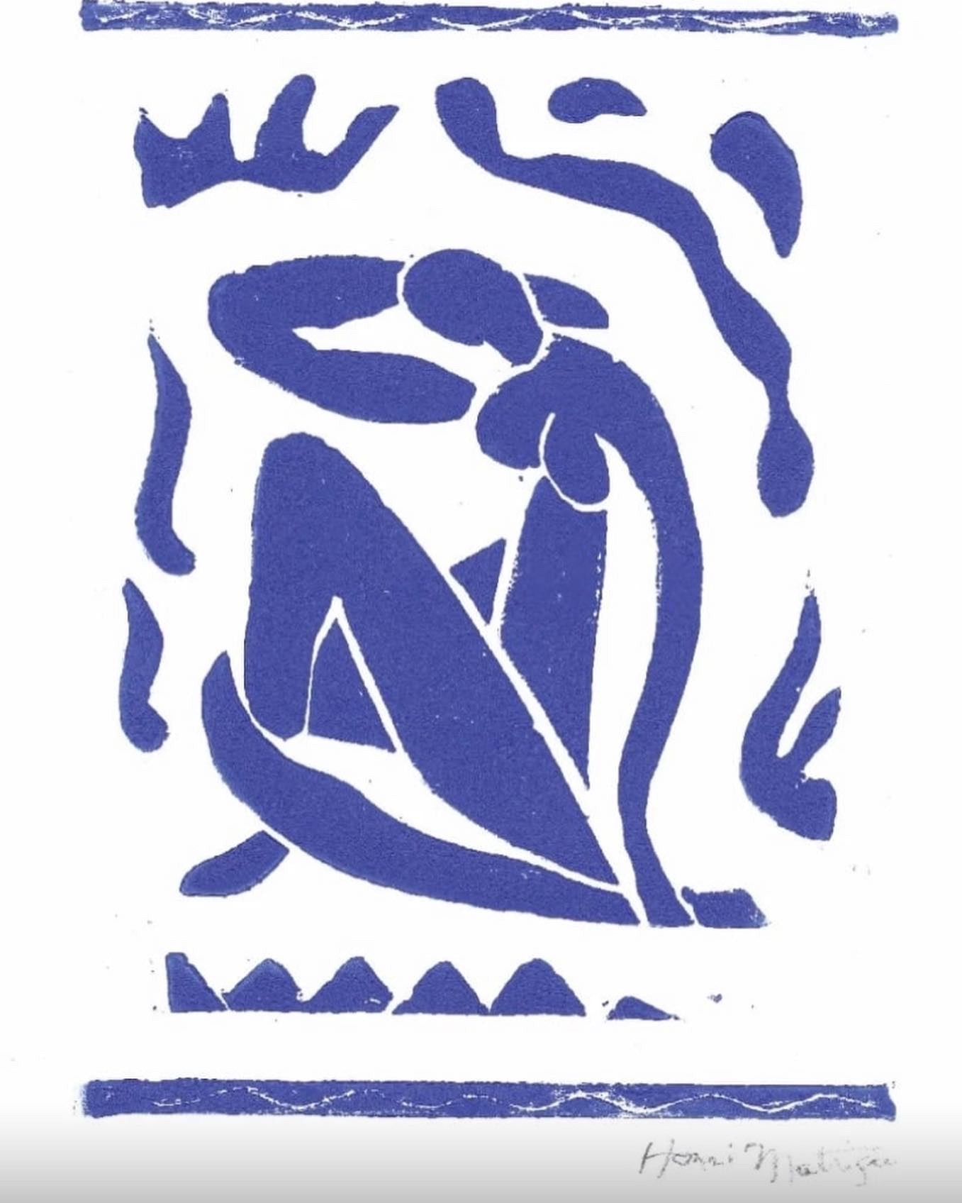Henri Matisse Lithograph “Verve - Nu bleu XI” signed in pencil.