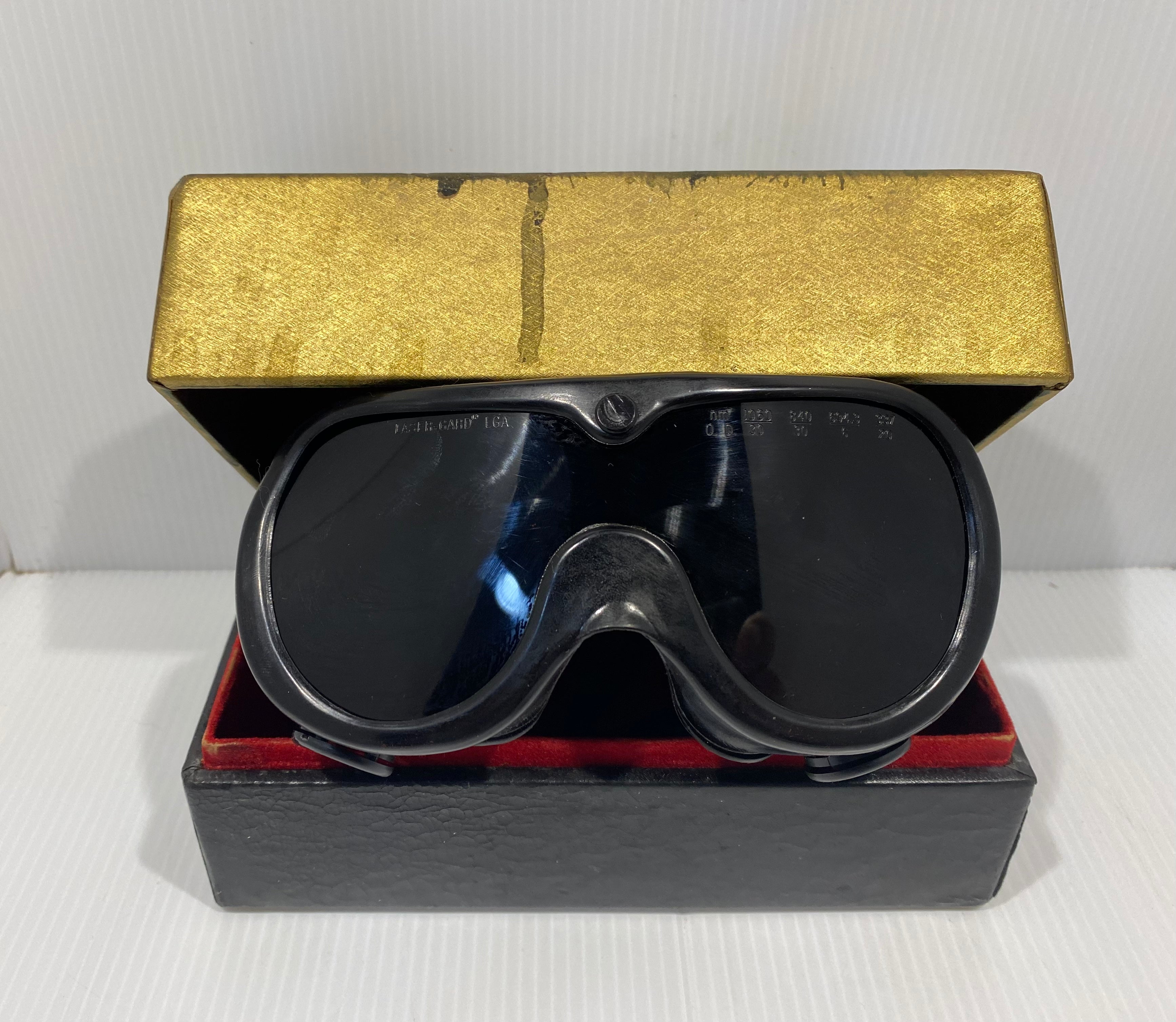 NASA Laser-Gard Safety Goggles. In the original box, Glendale Optical Co. Unused condition. Made in USA 1990s
