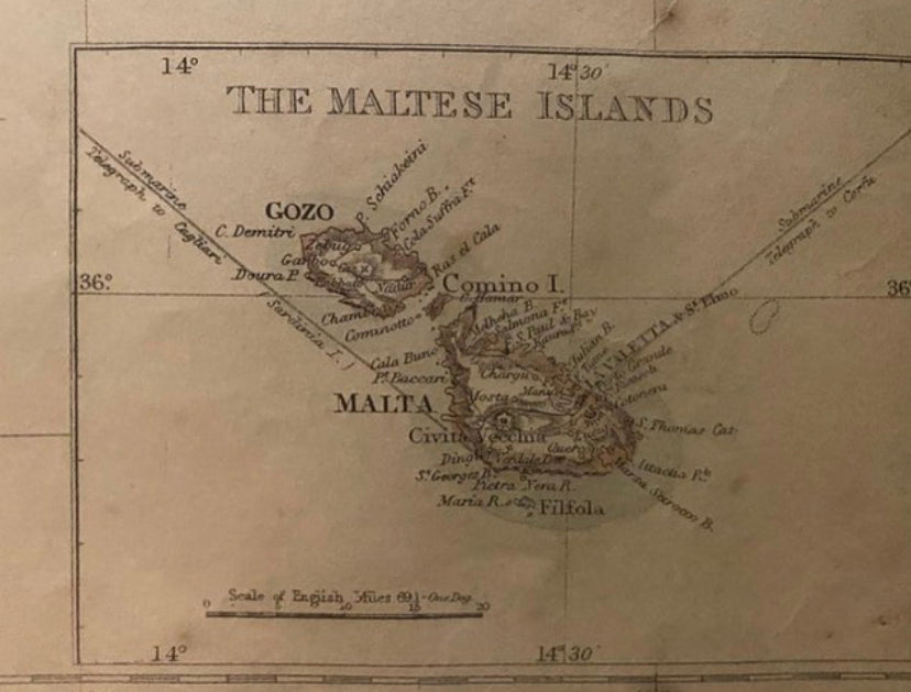 1855 Detailed map of island of Sicily